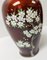 20. Jh. Japanische Rote Ginbari Cloisonné Vasen mit Blühenden Bäumen von Yamamoto, 2er Set 6