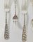 20th Century Stieff Rose Pattern Sterling Silver Dinner Forks, Set of 8 4