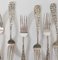 20th Century Stieff Rose Pattern Sterling Silver Dinner Forks, Set of 8 5