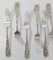 20th Century Stieff Rose Pattern Sterling Silver Dinner Forks, Set of 8 2