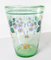 20th Century Bohemian Style Enameled Glass Beaker Vase with Flowers 3
