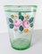 20th Century Bohemian Style Enameled Glass Beaker Vase with Flowers 2
