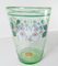 20th Century Bohemian Style Enameled Glass Beaker Vase with Flowers 5