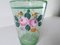 20th Century Bohemian Style Enameled Glass Beaker Vase with Flowers 6