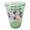 20th Century Bohemian Style Enameled Glass Beaker Vase with Flowers 1