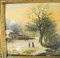 Dutch Artist, Winter Landscape, Oil Painting on Wood Panel, 19th Century, Framed, Image 5