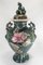 Japanese Satsuma Green Porcelain Floor Vase, 1900s 4