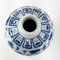 Jarrón Chinoiserie Meiping chino en azul y blanco, siglo XX, Imagen 6