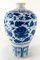 Vase Meiping Bleu et Blanc, Chine, 20ème Siècle, Marque Tongzhi 4