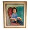 Martha Herpst, American Painting in Newcomb Macklin Frame, 1970s, Pastel Portrait 1
