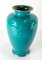 Early 20th Century Japanese Turquoise Green Wireless Cloisonne Vase by Ando Jubei 2
