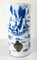 20th Century Chinese Chinoiserie Blue and White Hat Stand Vase with Landscapes 2