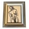 Female Nude Study, 1950s, Charcoal on Paper, Framed 1