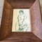 Nudo femminile, anni '80, Pennarello verde su carta, con cornice, Immagine 2