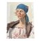 Retrato femenino, años 70, pintura sobre lienzo, Imagen 1