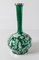 20th Century Korean .99 Sterling Silver Green Enameled Vase 4