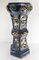 20th Century Chinese Chinoiserie Blue Garden Plant Stand Pedestal 4