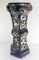 20th Century Chinese Chinoiserie Blue Garden Plant Stand Pedestal, Image 4