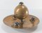 Arts & Crafts Englisches Cabochon Tintenfass aus Bronze & Achat, 1900er 3