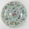 19th Century Chinese Celadon Glazed Famille Rose Medallion Decorative Wall Plate, Image 2