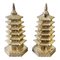 Silver Godinger Chinoiserie Pagoda Salt and Pepper Shakers, Set of 2 1