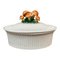 Vintage Italian Glazed Ceramic Trompe Loeil Mushroom Casserole Dish 1