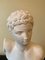 Buste Masculin Vintage Classique en Plâtre d'Hermès Sculpture 3