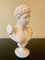 Buste Masculin Vintage Classique en Plâtre d'Hermès Sculpture 8