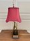 Traditional Horse Lamp with Cranberry Shade 6