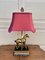 Traditional Horse Lamp with Cranberry Shade 7