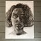Großes Frauenporträt, 1970er, Kohle auf Papier 4
