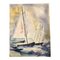 Sailing Boat, 1970s, Watercolor on Paper 1