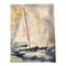 Sailing Boat, 1970s, Watercolor on Paper, Image 1