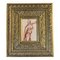 Dibujo de mujer desnuda sepia, años 50, obra de arte en papel, enmarcado, Imagen 1