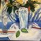 Bodegón floral impresionista, años 70, Pintura sobre lienzo, Imagen 3