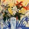 Bodegón floral impresionista, años 70, Pintura sobre lienzo, Imagen 2