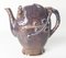 Tetera de jarra con forma de rompecabezas de melocotón esmaltado tipo Jun morado chino de principios del siglo XX, Imagen 2