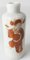 Chinesische Porzellan Schnupftabakflasche, 19. Jh. mit roter Eisenfigur 5