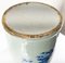 19th Century Chinese Chinoiserie Blue and White Celadon Floor Vase 11