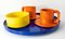 Mid-Century Modern Colorful Assembled Group of Heller Dishware by Massimo Vignelli, Image 2
