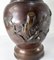 19th Century Japanese Meiji Bronze Vase with Cranes and Birds 6