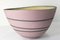 Mid-Century Modern Art Pottery Matte Pink Black Swirl Bowl 5