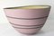 Mid-Century Modern Art Pottery Matte Pink Black Swirl Bowl, Image 5