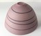 Mid-Century Modern Art Pottery Matte Pink Black Swirl Bowl 7