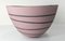 Mid-Century Modern Art Pottery Matte Pink Black Swirl Bowl 3