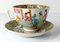 19th Century Chinese Export Rose Medallion Mandarin Palette Cup & Saucer, Set of 2, Image 13