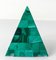 Piramide minerale decorativa in pietra di malachite, XX secolo, Immagine 2