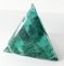 Piramide minerale decorativa in pietra di malachite, XX secolo, Immagine 7