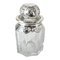 Early 20th Century Sterling Silver Overlay Engraved Glass Covered Jar, Image 1