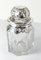 Early 20th Century Sterling Silver Overlay Engraved Glass Covered Jar 13